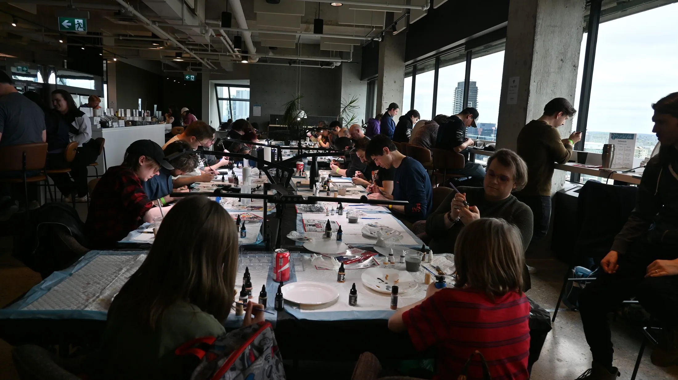 Painters and attendees at Maple Palette
